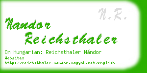 nandor reichsthaler business card